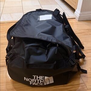 The North Face Black Duffel Pack with White Logo - backpackers dream